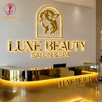 Letrero Luminoso para Interiores, Recepción de Spa, Nombre de Marca Personalizado, Letrero de Metal con Retroiluminación 3D, Logotipo de Salón de Belleza para Negocios