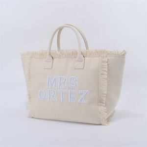 Keymay USA Warehouse Free Shipping Bride Wedding Gift Honeymoon Travel Tote 2023 Beach <strong>Bags</strong> Canvas <strong>Bag</strong> Tote <strong>Bag</strong> Zipper - Product Image 1