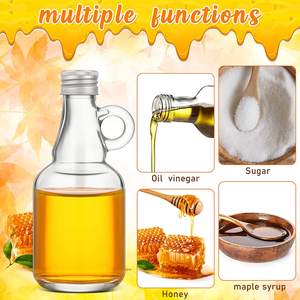 Tapas de plástico redondas y transparentes, botellas de vidrio con mango de bucle, <span class=keywords><strong>100ml</strong></span>, envío directo de fábrica - Product Image 3