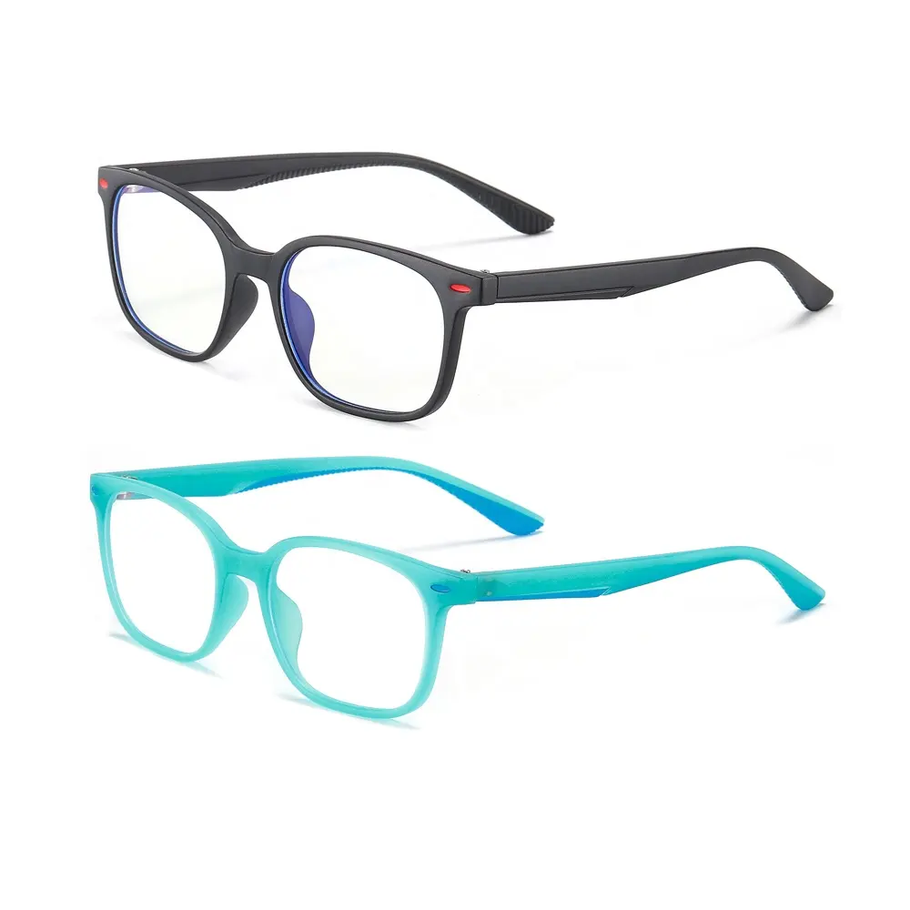Monture de lunettes de sport optique bicolore durable et pliable avec branches latérales antidérapantes Forme unique pour les adolescents