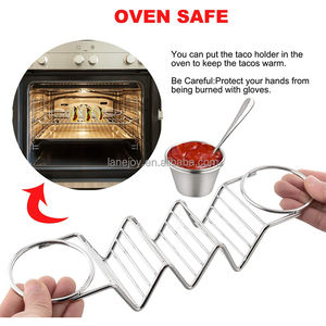 Phrase corrigée Lanejoy Wholesale Metal Taco Holder Set avec 3 compartiments et boîte à hot-dog Tray Parfait pour servir des tacos - Product Image 5