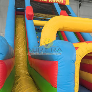 Thương mại sân chơi ngoài trời nhảy trượt tường đá leo lên và trượt <span class=keywords><strong>Inflatable</strong></span> dọc Rush trở ngại trượt cho trẻ em Người lớn - Product Image 4