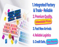 Set Mahjong Klasik Amerika Modern 160Pcs 4 Lapis Tebal Pola Seni Natal Biru Kustom Ubin Akrilik Disesuaikan untuk AS