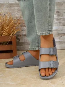 <span class=keywords><strong>Mules</strong></span> pour hommes et adolescents, nouvelle collection été, style rétro urbain, décontractées, à enfiler, en EVA moulé monobloc, à double bride, plates - Product Image 3