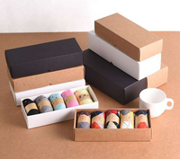 Boîte en carton kraft à tiroir pour chaussettes, emballage pour 5 paires, boîte à tiroir coulissant pour vêtements, coffret cadeau, matériau recyclé, qualité supérieure