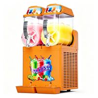 Mesin Slush Komersial Baru Tiga Tangki 12L dengan Lampu LED 2 Mode untuk Smoothie & Minuman Dingin 220V Garansi 2 Tahun Menjaga Kesegaran