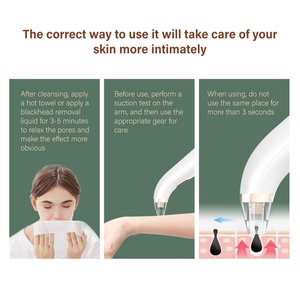 Beauty Items 4 Replace Head Blackhead Remover Silicone Lip <b>Electric</b> Blackhead Pore Vacuum Cleaner Remover - Product Image 4