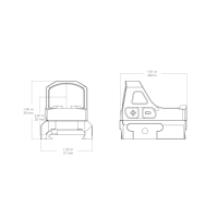 Lunette de visée optique à point rouge miniature Vector Optics Frenzy-S GenII 1x17x21 en alliage d'aluminium 7075-T6