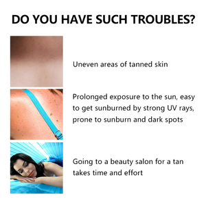 Gel bronceador intensivo OEM ODM para el cuerpo, aceite de coco de zanahoria y vitamina E, resistente al agua, no graso, tono oscuro, piel hidratante - Product Image 3