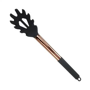 カスタマイズロゴ入り耐久性シリコン製キッチンツール8点セット、ブナ材+ナイロンハンドル、赤みがかった黒色、CE認証済み、環境に優しい調理器具 - Product Image 6