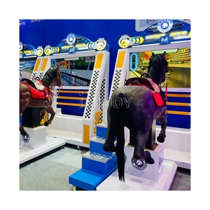 Parco divertimenti al coperto attrezzature sportive elettriche a gettoni ovest cowboy simulatore arcade <span class=keywords><strong>2</strong></span>/4 giocatori macchina da gioco di corse di cavalli - Product Image 4