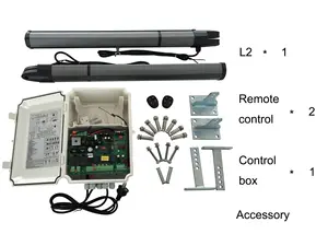 Abridor automático de portão giratório fácil de usar, motorizado, 12V, 24V, para vilas, design moderno, compatível com com uso em vilas, 2024, fácil de usar