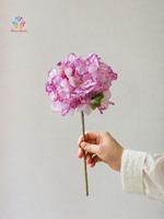 35cm Realistische Kunstmatige Hortensia Bloem Enkel Steel Stof Zijde Hortensia voor Huis Bruiloft Tafel Vaas Decoratie