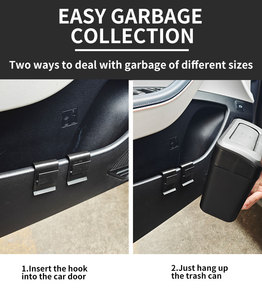 Caja de Almacenamiento Universal para Auto Carfu, de Plástico Negro, con Gancho para Colgar en la Puerta, Kit Interior para Vehículo - Product Image 5