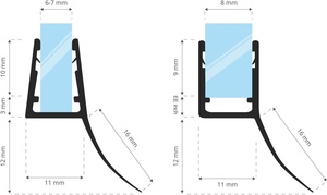 Joint <span class=keywords><strong>de</strong></span> <span class=keywords><strong>douche</strong></span> autoportant moderne pour <span class=keywords><strong>paroi</strong></span> <span class=keywords><strong>en</strong></span> <span class=keywords><strong>verre</strong></span> 40 <span class=keywords><strong>cm</strong></span> 6/7/8 mm d'épaisseur Joint <span class=keywords><strong>en</strong></span> PVC droit pour salle <span class=keywords><strong>de</strong></span> <span class=keywords><strong>douche</strong></span> rectangulaire - Product Image 2
