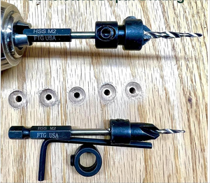 Juego de 5 Brocas Avellanadoras de Madera de un Solo Filo con Vástago Hexagonal para Tornillos de Madera - Product Image 3