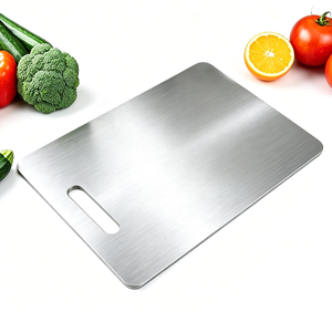 Tabla de Cortar Multifuncional de Acero Inoxidable 304 para el Hogar, Tabla de Cortar de Doble Cara - Product Image 1