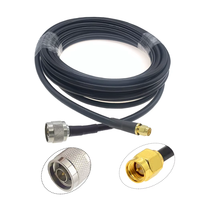Cable Coaxial LMR240 50-4, Conector N Macho Hembra a SMA Macho, Conector N a RP SMA de Compresión para Cable Pigtail LMR-240, Extensión 4G 5G LTE