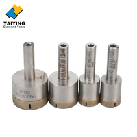 Foret diamanté de 35 mm (1,4 po) avec filetage M14, 5/8 "-11, 1/2" et tige conique de 68 mm pour un perçage efficace du verre