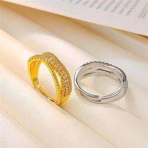 Anello Aperto Regolabile con Design a Croce, Anello a Strati per Donne e Uomini - Product Image 4