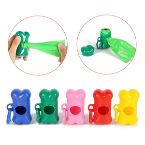 Venta al por mayor de bolsas de tierra para caca de perro con dispensador manos libres y correa caja de basura perfumada impresa personalizada plástico PE personalizable - Product Image 4