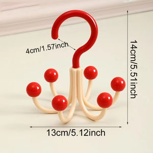 Practical Six Claws Rotating Hook Portable Plastic Scarf Hat <b>Bag</b> Organizer Space-Saving Hook <b>Hanger</b> <b>Laundry</b> - Product Image 6
