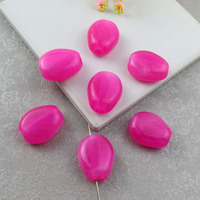 Manik-manik Akrilik Bentuk Geometris Tak Beraturan Lubang Besar 14mm 18mm Dua Warna Awan Oval Unik untuk Pembuatan Perhiasan DIY