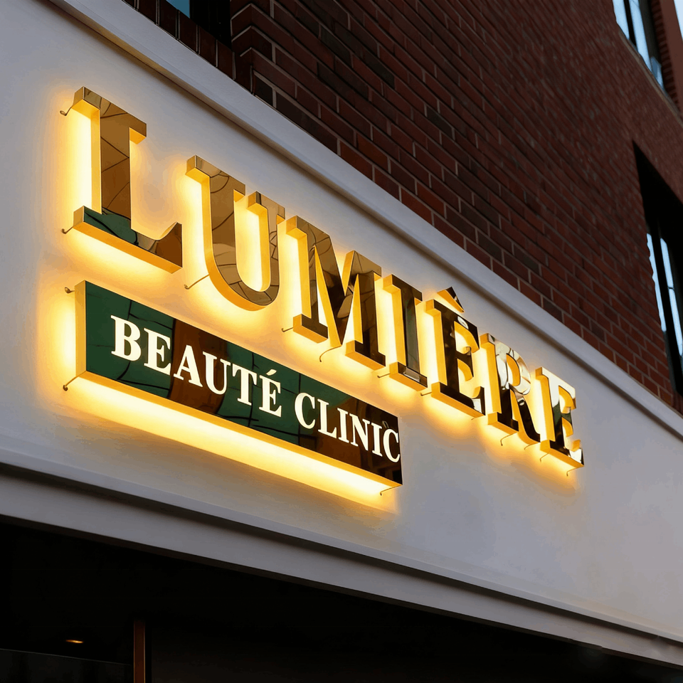 Backlit Branding Wall Sign With logo Led Letter Board Outdoor Sign ...