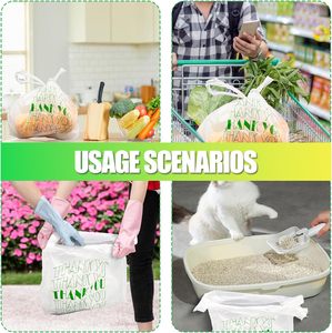 Bolsa de camiseta con logotipo impreso personalizado de venta directa del fabricante, materiales reciclados para exposición, embalaje de tienda de postres de supermercado - Product Image 6