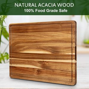 Acacia <b>Wood</b> Cutting Board 60.96 x 45.72 x 3.05 Cm Rectangle Chopping <b>Block</b> For Kitchen Use - Product Image 4