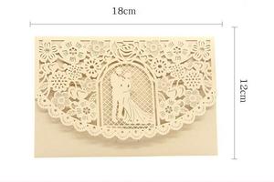 Cartes d'invitation de <span class=keywords><strong>mariage</strong></span> de luxe de style européen, découpées au <span class=keywords><strong>laser</strong></span> personnalisées, décorations en papier métallisé, invitations de fête en gros - Product Image 6