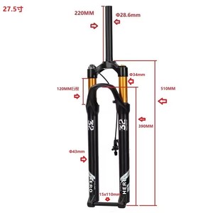 <span class=keywords><strong>Fourche</strong></span> de vélo de montagne amortissante 27,5 pouces / <span class=keywords><strong>29</strong></span> pouces, axe de roue avant, 15X110 <span class=keywords><strong>BOOST</strong></span> - Product Image 2