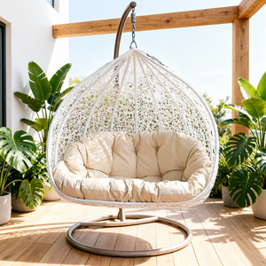 <span class=keywords><strong>Silla</strong></span> <span class=keywords><strong>colgante</strong></span> doble de ratán sintético, sillón <span class=keywords><strong>colgante</strong></span> de mimbre, ratán, nuevo modelo 2015 - Product Image 1