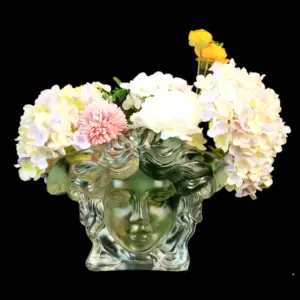 2023最新人工水晶メデューサ花瓶装飾ホームホテルオフィスヴィラデスクトップオーナメント