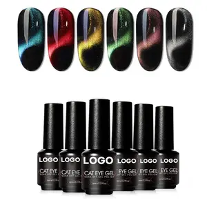 Gel Nail Polish Magic Magnetic 3D Cat Eye Gel Polish Soak Off Nail Art Male And Female Cat Eye Gel Polish Set With OEM Label