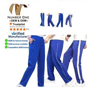 Pantalon Fille 8-9 Ans – Bleu Polyester, Taille Régulière, Fermeture éclair, école