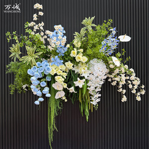 Décoration florale suspendue Mori Wedding, imprimée en 3D, avec hortensias, marguerites et coquelicots, pour petite scène, maquillage rouge et photographie - Product Image 3