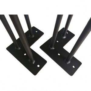 16''inch Iron Steel Hairpin Legs 3 Rods for Coffee Dining Furniture Table for Restaurant Hotel Outdoor Living Room Bench - Product Image 3