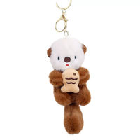 Nouveau porte-clés en peluche QY, petit pendentif en forme d'otter de mer de dessin animé, avec poisson et chien de mer, poupée en peluche, pendentif pour sac d'école