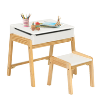 Ensemble table et chaises modernes en bois pour enfants pour dessiner et lire pour le salon des enfants