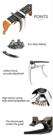 Wholesale Hot Selling Cheap Aluminum Professional Good Handfeeling Acoustic Guitar Accessories Multi Color Classic Guitar Capo