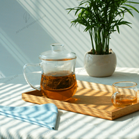 Tasse à thé en verre borosilicate de haute qualité pour le bureau ou la maison, avec couvercle, poignée et infuseur, idéale pour les occasions professionnelles ou de loisirs