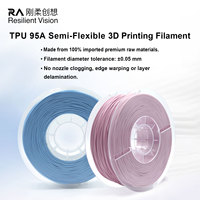 Filamen TPU 95A 3D Glossy 1kg, Filamen Plastik Printer 3D dengan Ketangguhan Tinggi untuk Mesin 3D, Pembuat Filamen OEM untuk Pencetakan 3D