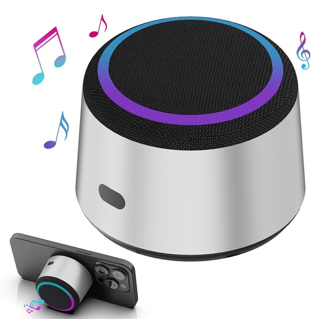 H11 TWS -compatible Speaker RGB Lighting 15W Wireless Charging Magnetic Phone Stand - Silver