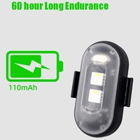 Étanche USB et télécommande RVB LED clignotant feux d'avertissement pour extérieur nuit Navigation avion Drone lumière 12V tension