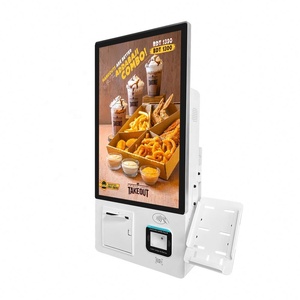 21.5'' Wall-mounted Kiosk Touchscreen QR Scanner <b>Printed</b> POS Holder Custom Payment Kiosk Cash Acceptor Self Ordering Kiosk - Product Image 1