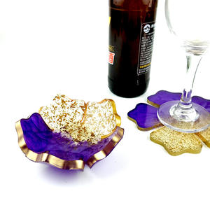 Moldes de fundición de resina hechos a mano para adornos decorativos DIY estilo Ins silicona DIY flor posavasos molde 5085 - Product Image 4