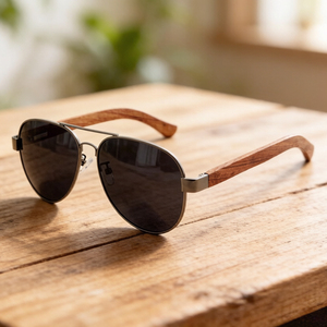 Fashion Design Tac UV400 Polarized Sun Glasses Custom Pilot <strong>Aviation</strong> Driving Vintage Wooden <strong>Sunglasses</strong> for Men - Product Image 4