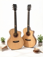 Premium Sound 41 Inch Acoustic Guitar Solid Sitka Spruce Top Back&Sides Mahogany Natural Gloss