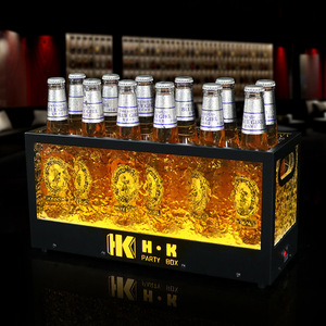 Cubo de hielo iluminado con LED, rectangular, capacidad de 12L, para fiestas, cerveza, champán, KTV, bar, bañera para bebidas - Product Image 4